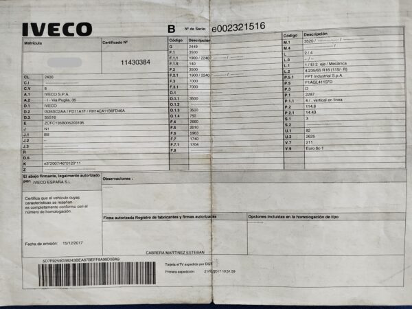 FURGONETA IVECO DAILY - Imagen 8